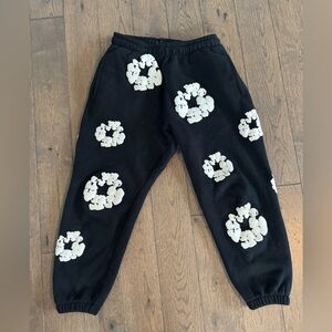 Black and White sweat Pants Denim Tears